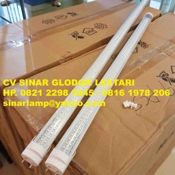 Lampu TL LED 2 Baris 18W dan 9W Bening